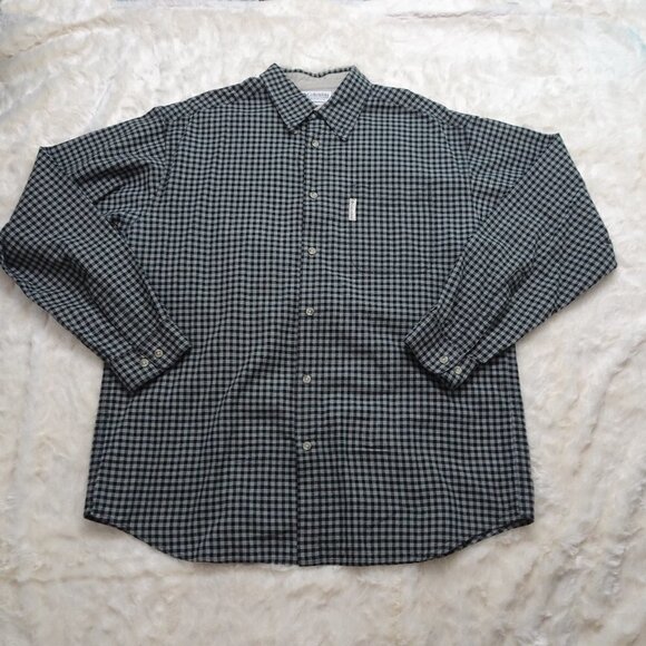 Columbia Black/White Checkered BDown Shirt X-Large - Picture 1 of 7